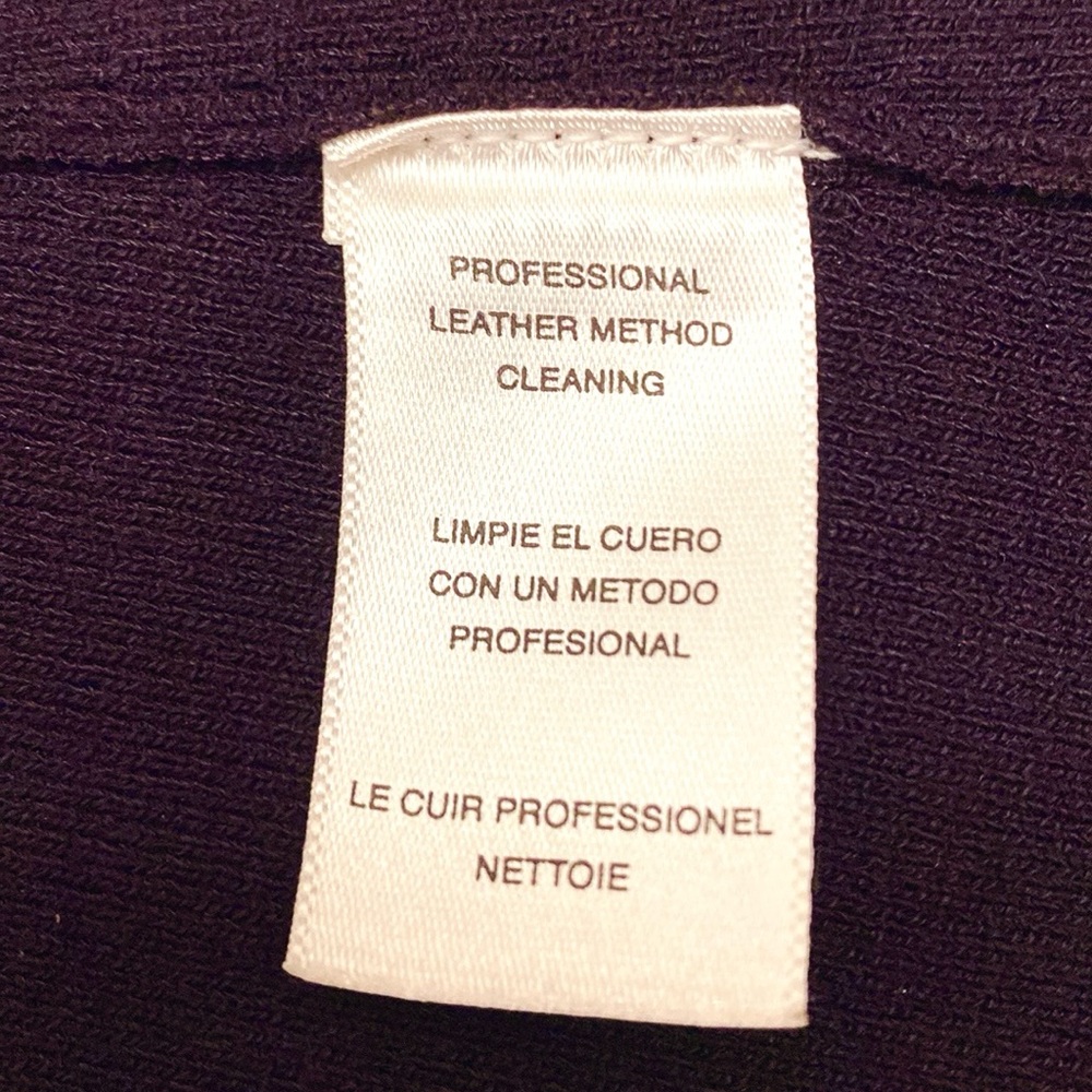 Anne Klein VTG 90s Black Leather Purple SZ 4P Whimsigoth Dark Academia Skirt Set - Picture 15 of 16
